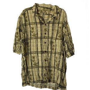 Womens Caribbean Joe XXL Hawaiian Palm Print Shirt
